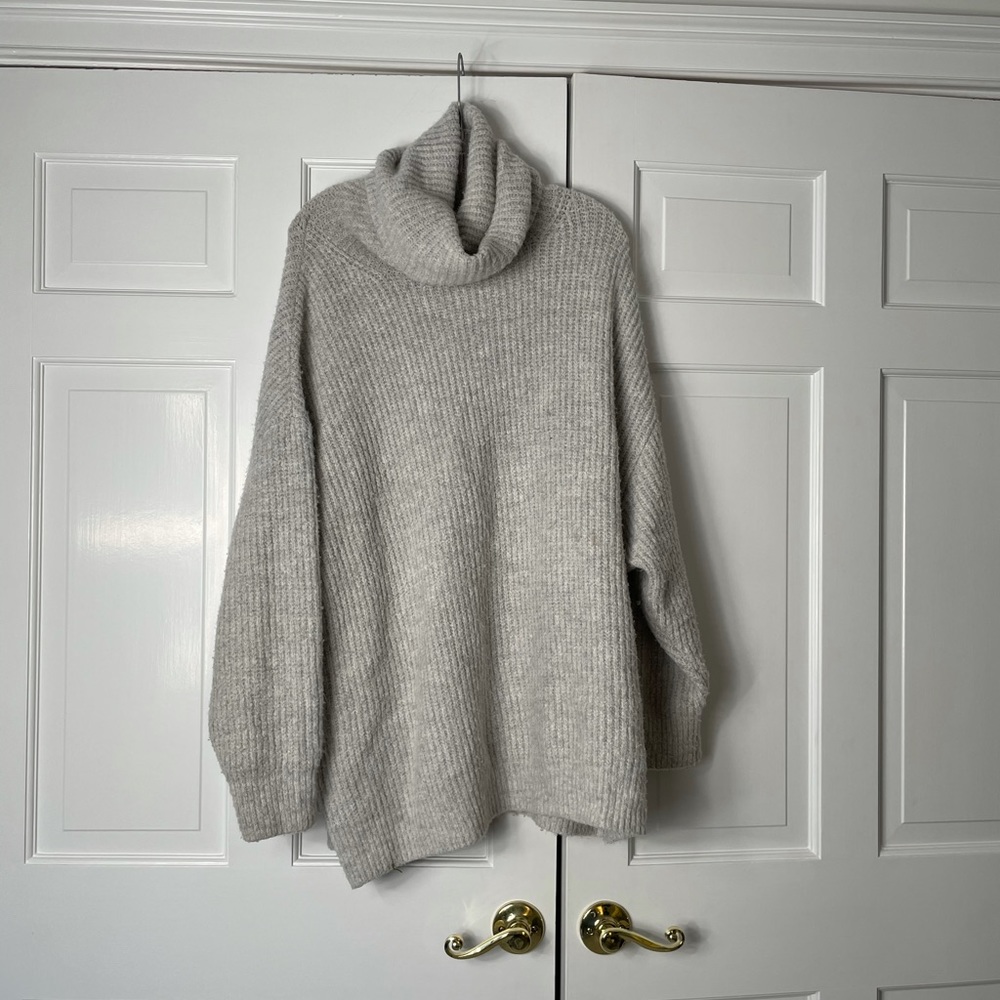 Zara Knit Chunky Oversized Turtleneck Sweater